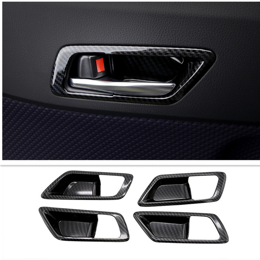 For 18-2022 CHR C-HR for Toyota Carbon Fiber Interior Door Handle Bowl Cover Trim 4X