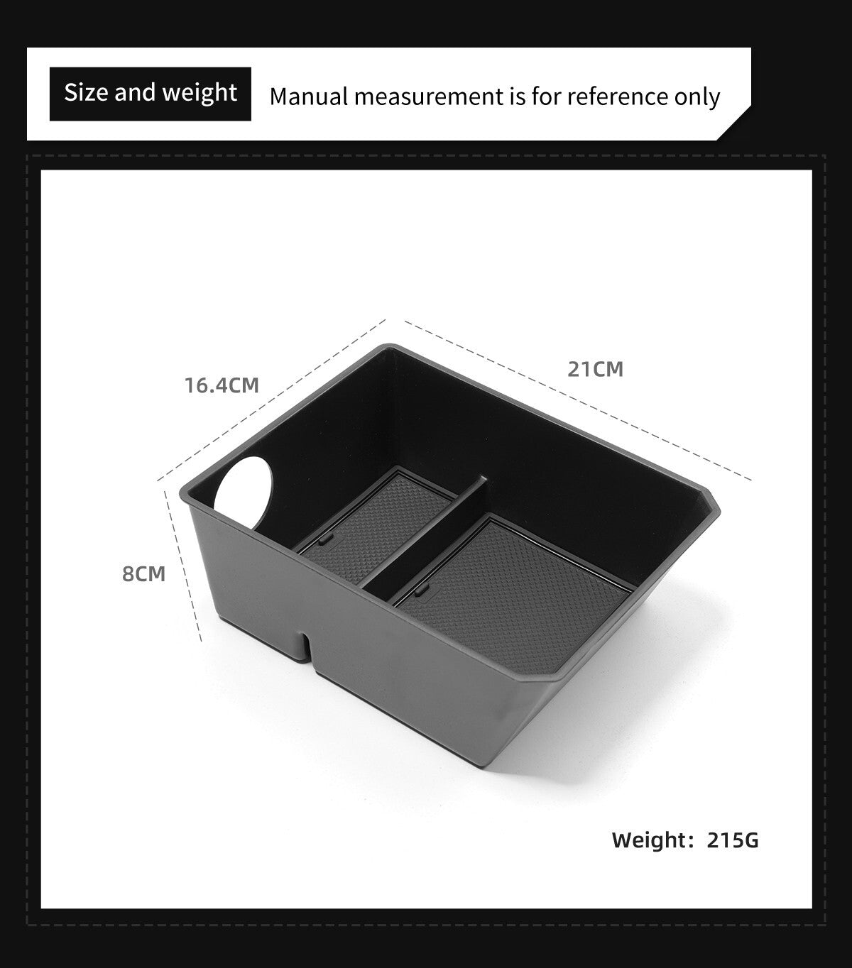 for Tesla Model 3 Highland 2024 Central Console Storage Box Lower Layer Tray