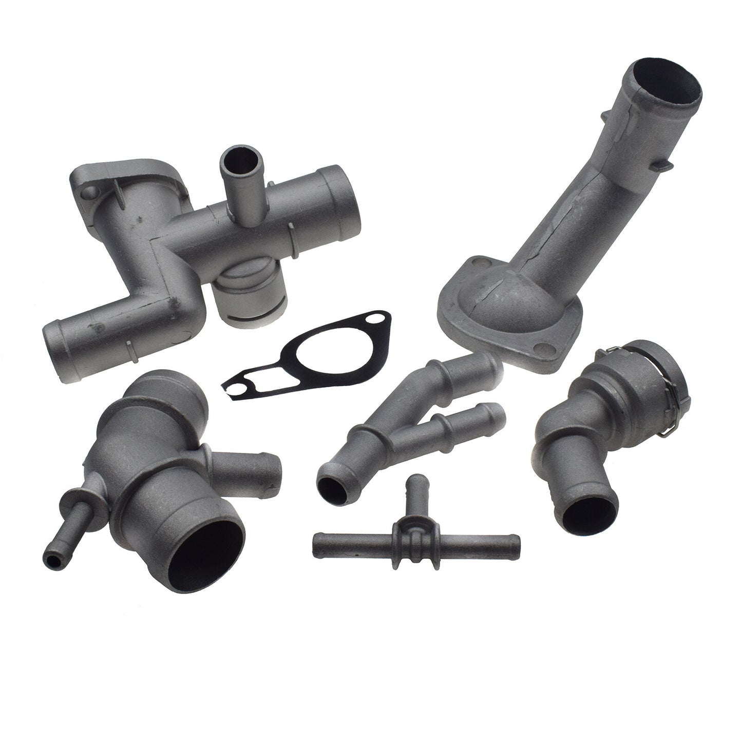Aluminum engine coolant flange tubing 6-piece set suitable for Volkswagen for Golf,for Jetta CC, for Audi A3 TT