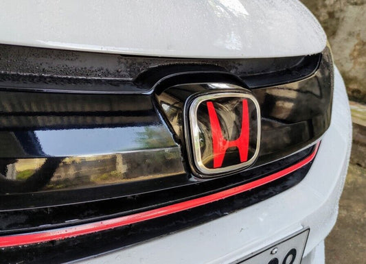 3-piece set, style, red and black, front and rear red badges, for sedans, 2018-2021.