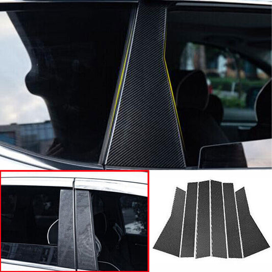 for Honda CR-V 17-2021 Carbon Fiber Pillar Posts Door Window Molding Strip Trims