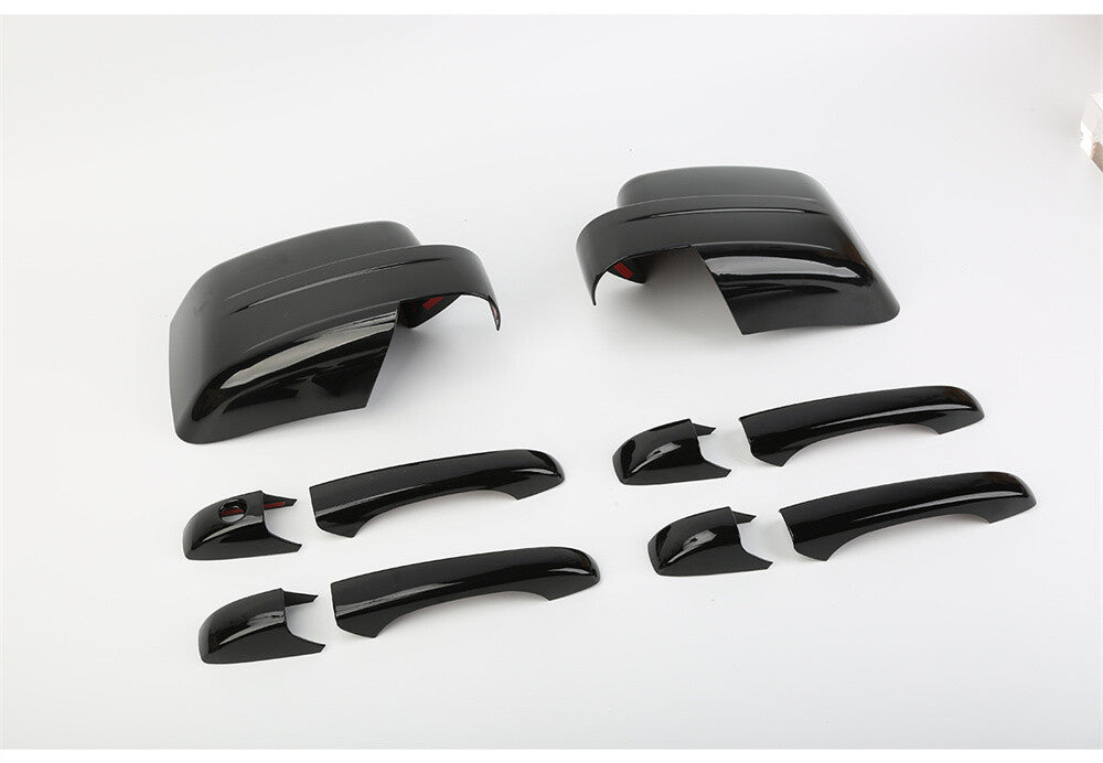 10¡ÁBlack ABS Side Rearview Mirror  Door Handle Cover for Jeep Patriot 2011-2016