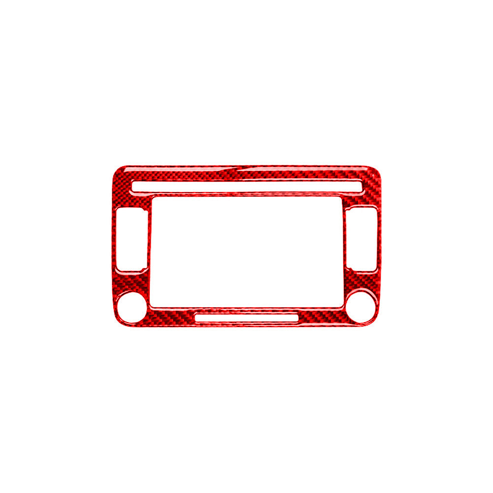 Red Carbon Fiber Radio with Navigation Trim for Volkswagen for Jetta Sedan 11-14