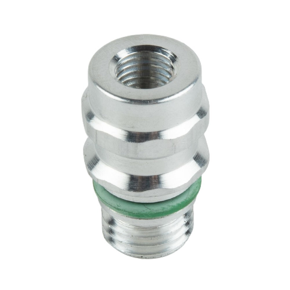 A/C Service Valve High Side R-134a Port Adapter + Valve Cores for Ford