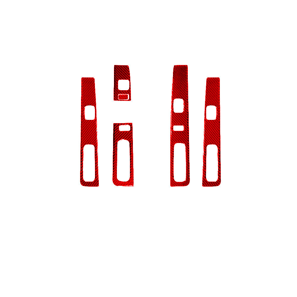 Red Carbon Fiber (4DR) Door Control Cover For Colorado 2004-2012/ for Canyon 2005-12