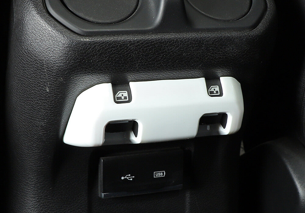 White Rear Window Lift Switch Button Panel Trim for Jeep for Wrangler JL JT 2018-23