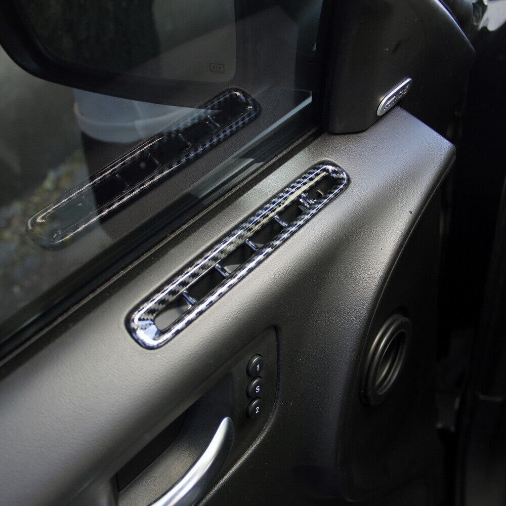 Carbon Fiber Indoor Front 2-Door A/C Outlet Vent Cover Trim for Dodge Charger