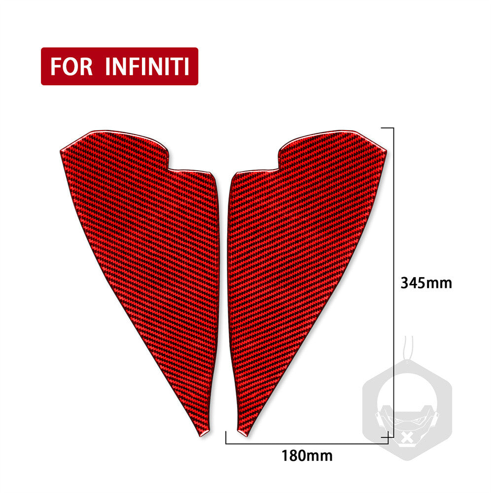 Red Carbon Door Buffer Cushion Mat Panel Cover for Infiniti G37 Sedan 2007-2009