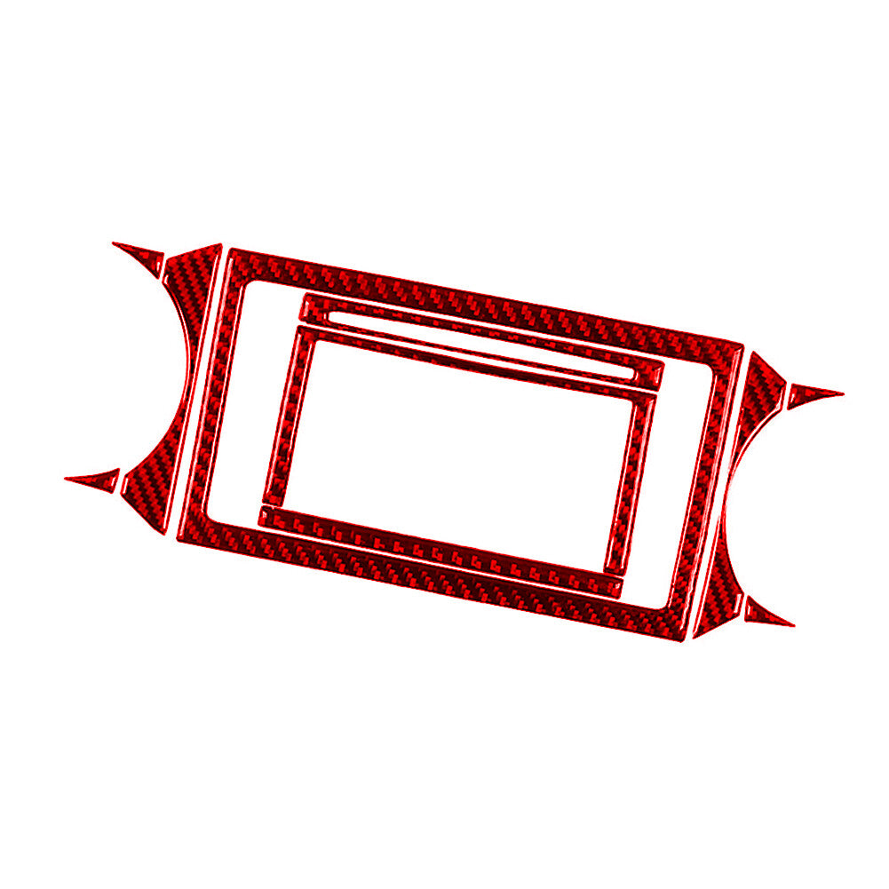 Red Carbon Fiber Radio Navigatio Frame Cover Trim for Toyota Tacoma 2016-2021