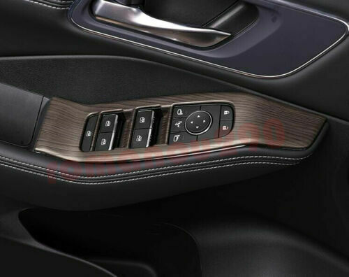 4P for Nissan Rogue 2021-2023 ABS Wood Grain Look Window Switch Lift Panel Cover