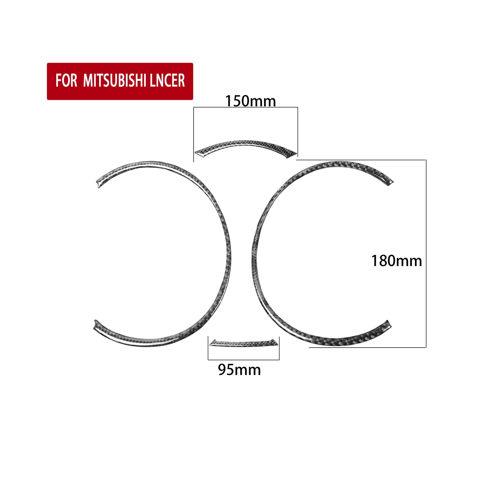 Carbon Fiber Speedometer Panel Cover Trim for Mitsubishi Lancer 2008-2015