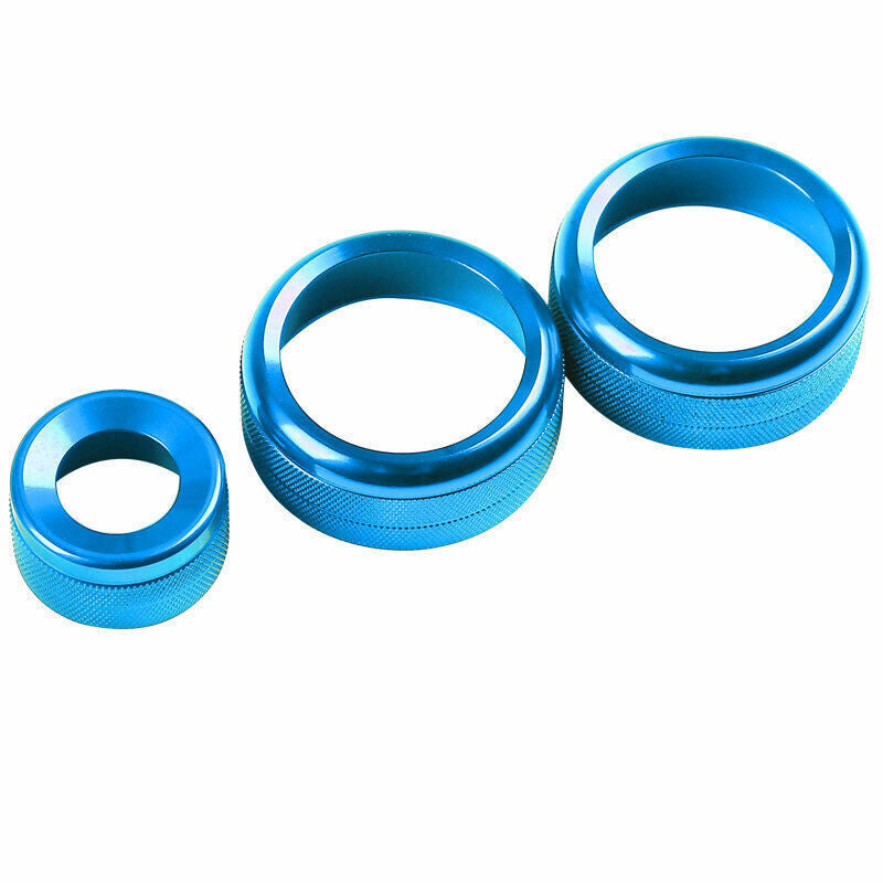 Console Volume Switch Ring for BMW 3 4 Series GT 2014-18 Blue Aluminum Alloy 3P