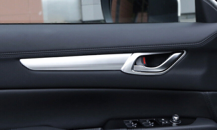4X for Mazda CX-5 17-24 ABS Matte Silver Inner Door Handle Lock Cover Strip Trim