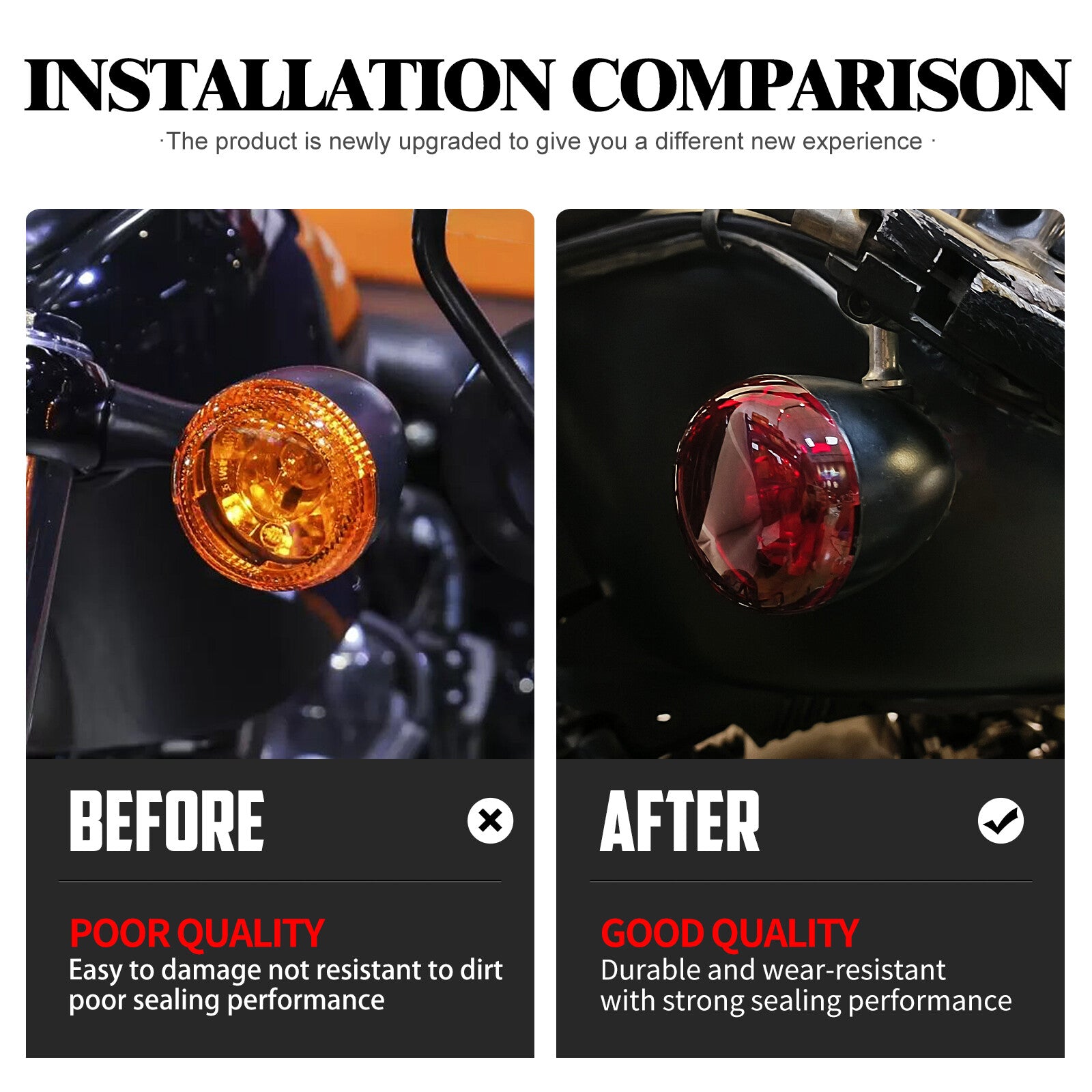 2x Turn Signal Light Red Lens Cover Fit for Harley Road Electra Glide Sportster