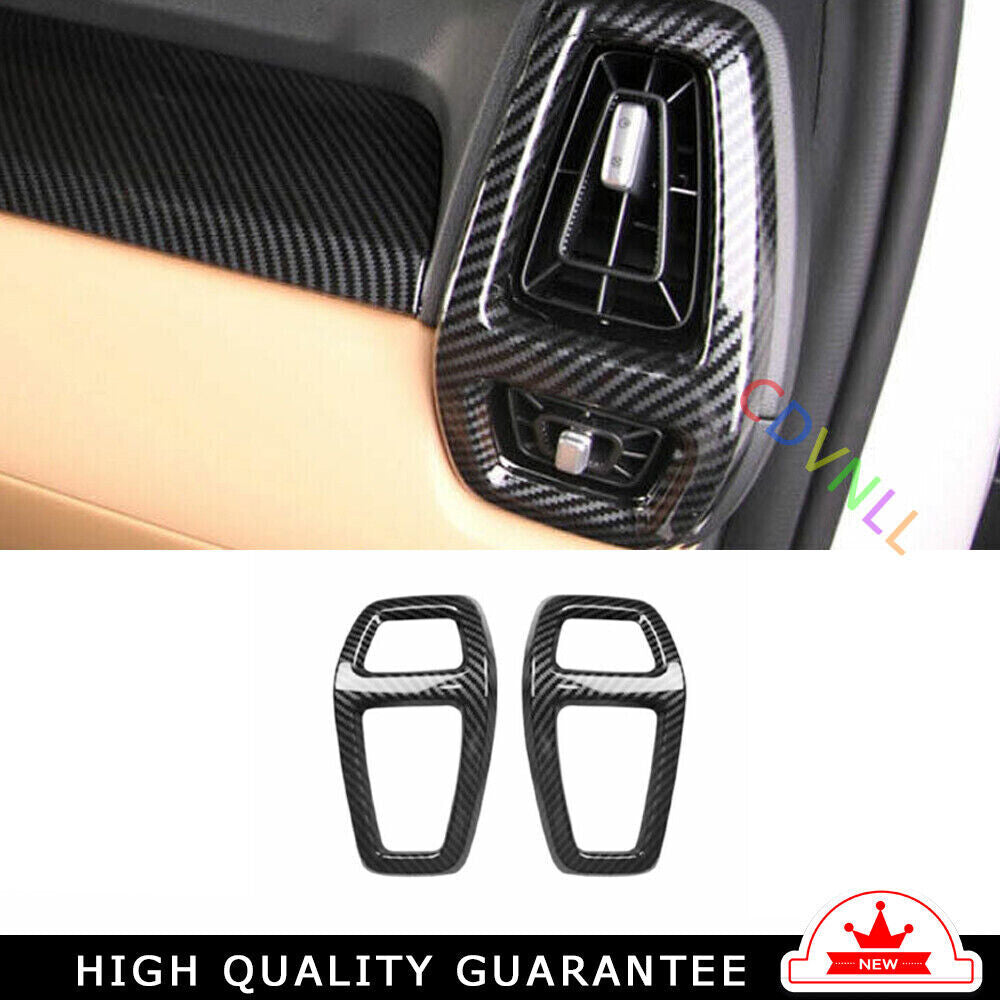 Inner LR AC Air Outlet Vent Cover Trim Fit for Kia Sorento 2021-22 Carbon Fiber
