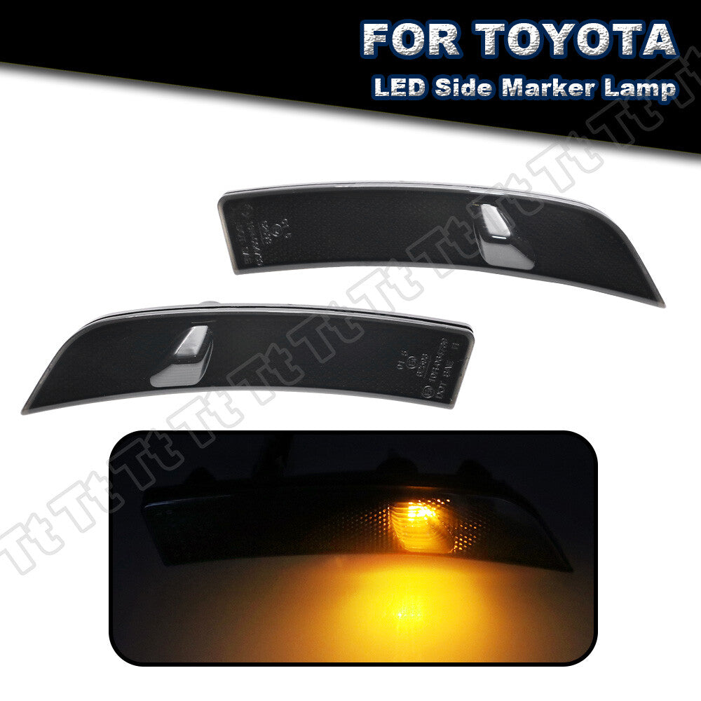 Smoked LED mudguard side marker lights applicable to 2022 and 2023 for Toyota GR86 and for Subaru BRZ.