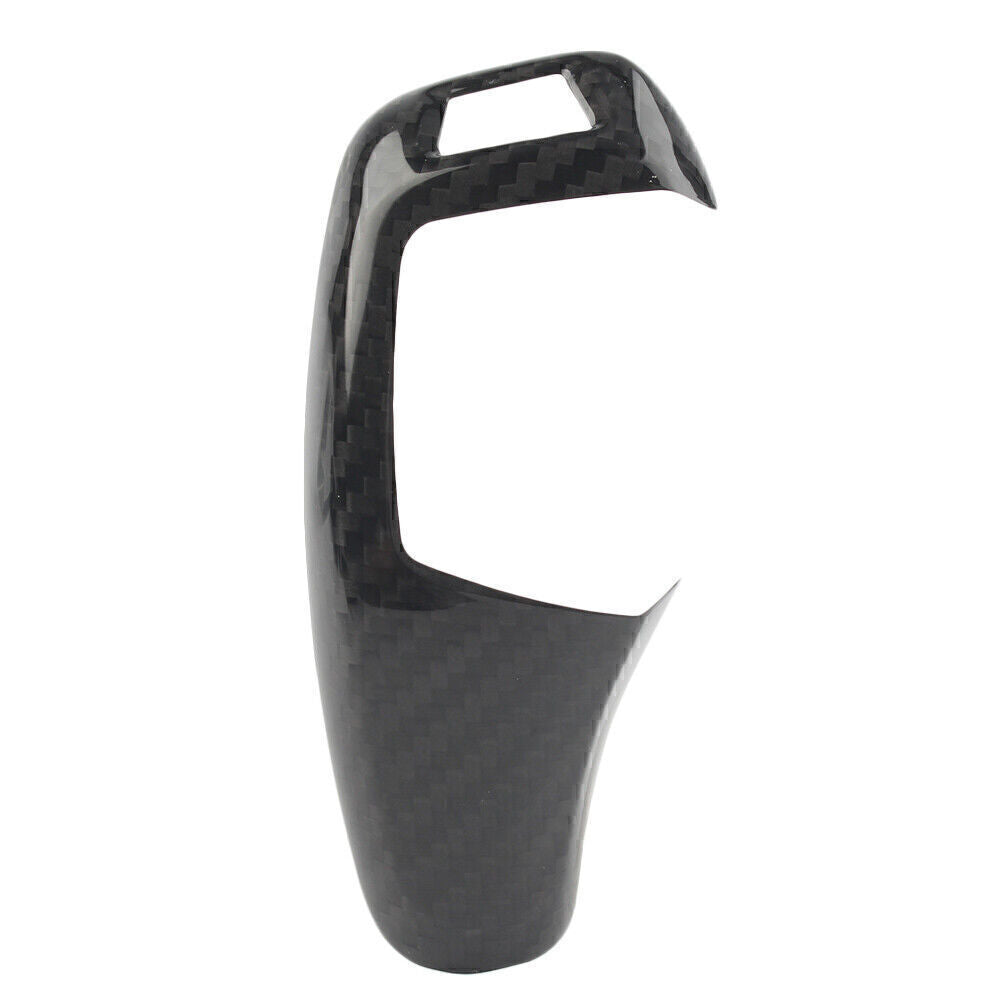 for BMW 1 2 3 4 5 Series F20 F30 Black Carbon Fiber Trim Gear Shift Knob Cover