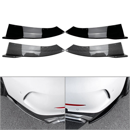 Rear Bumper Side Corner Spoiler Splitter Lip Diffuser Cover for Mercedes-Benz C