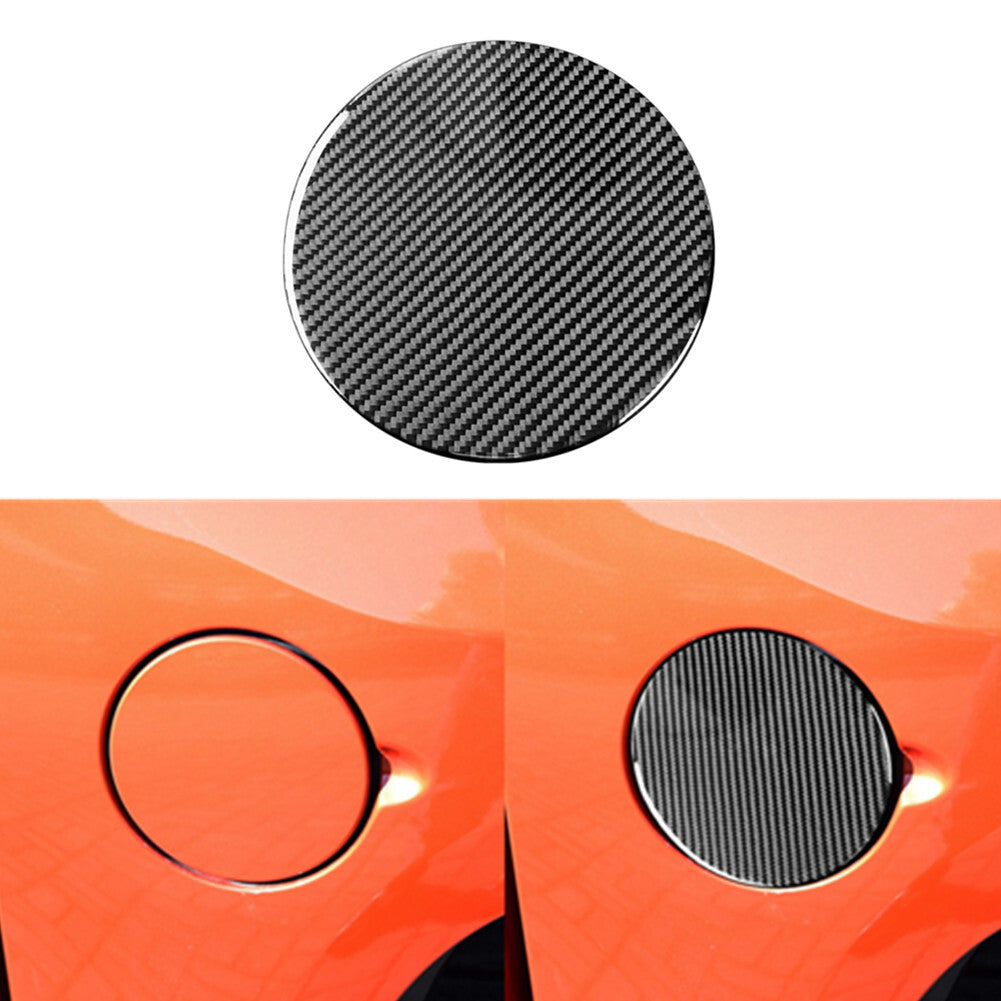 Carbon Fiber Fuel Tank Cap Decorative Cover Trim for Toyota Tundra 2014-2018