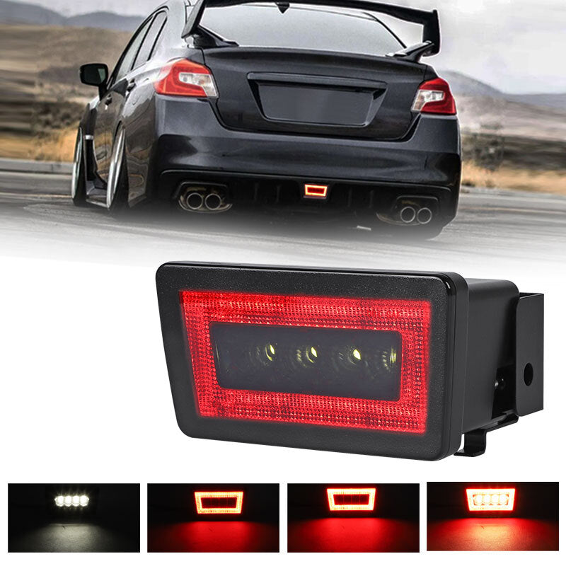 Smoked Lens LED Rear Fog 3rd Brake Reverse Light for Subaru WRX STi XV 2011-2021