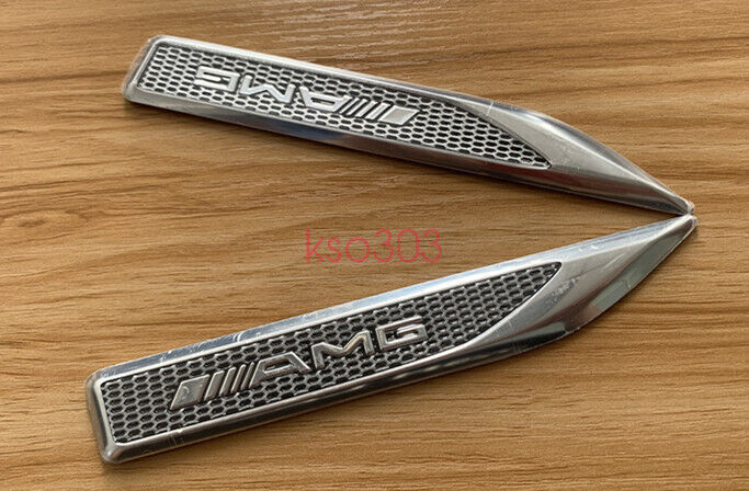 2pcs Auto AMG Car Metal Knife Badge Emblem Decal Sticker for Mercedes-Benz