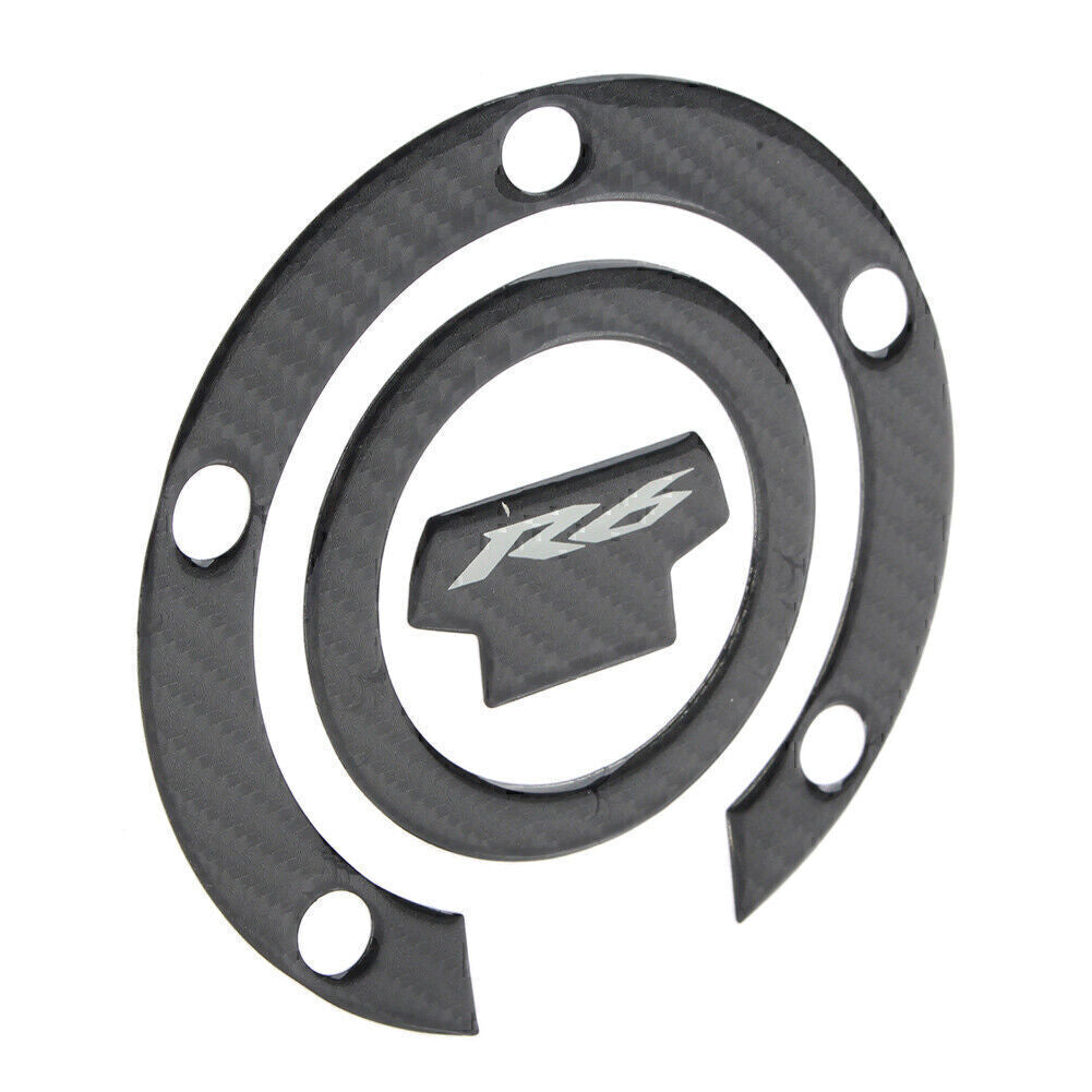Fit for Yamaha YZF R6 2006-2017 Fuel Cap Cover Gel Protector Pad Carbon Fiber Look