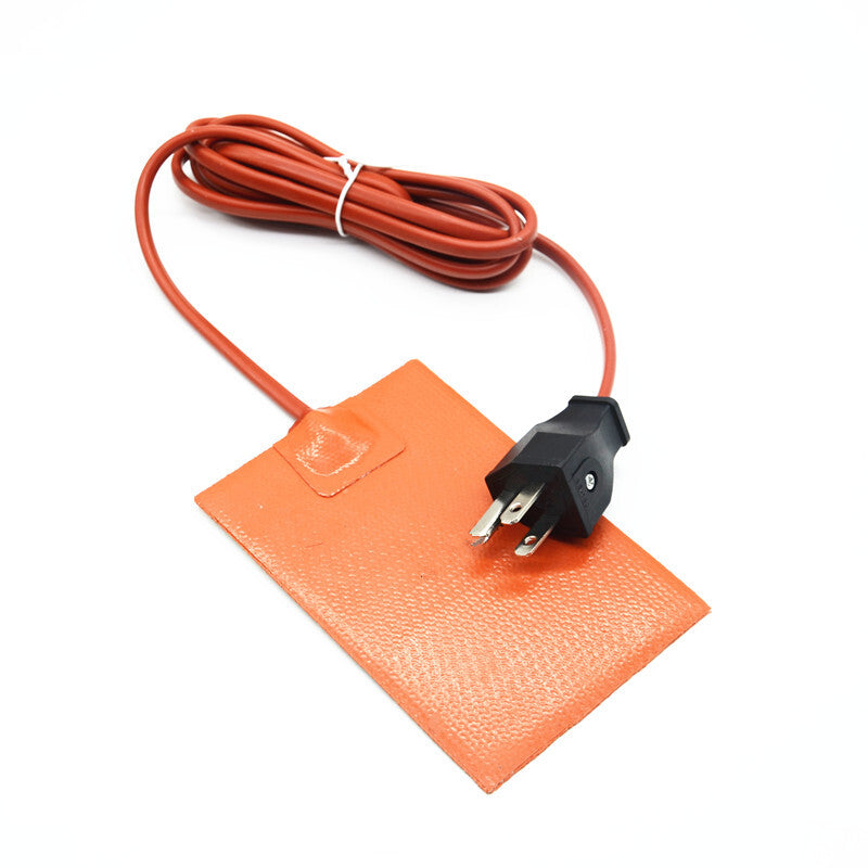 1x Car 110V Oil Pan Sump Pad Silicone Heater Hydraulic Tank Heating Plate Plug