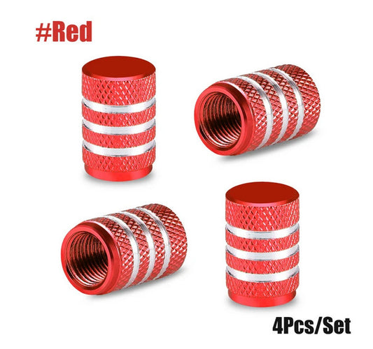 4-piece car tire valve cover rod air dust cover dustproof silver stud for Audi
