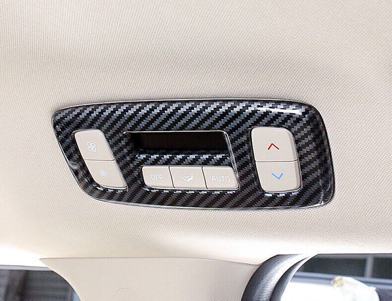 for Kia Carnival 22-43 Carbon Fiber ABS Rear Roof AC Button Frame Cover Trim 1P