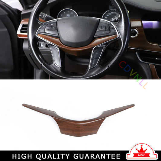Steering Wheel U Type Cover Trim Decoration for Cadillac CT6 2016-20 Wood Grain