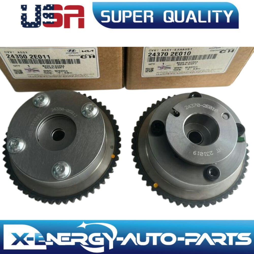 2PC Exhaust Intake VVT Timing Camshaft Gear Sprocket for Hyundai for Elantra