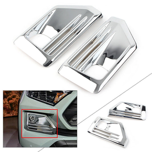 Chrome Front Fog Light Cover Trim for Toyota RAV4 Adventure 2019 2020 ABS