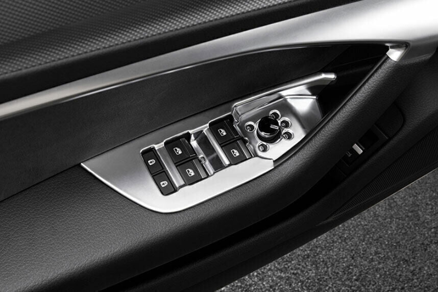 for Audi A6 A7 2019-24 Matte Silver Inner Door Window Switch Lift Cover Trim 4P