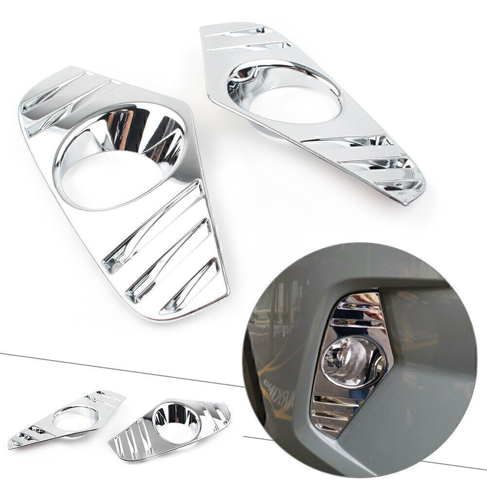 2-piece front fog light cover trim with chrome accents suitable for the all-new for Toyota RAV4 2019/2020