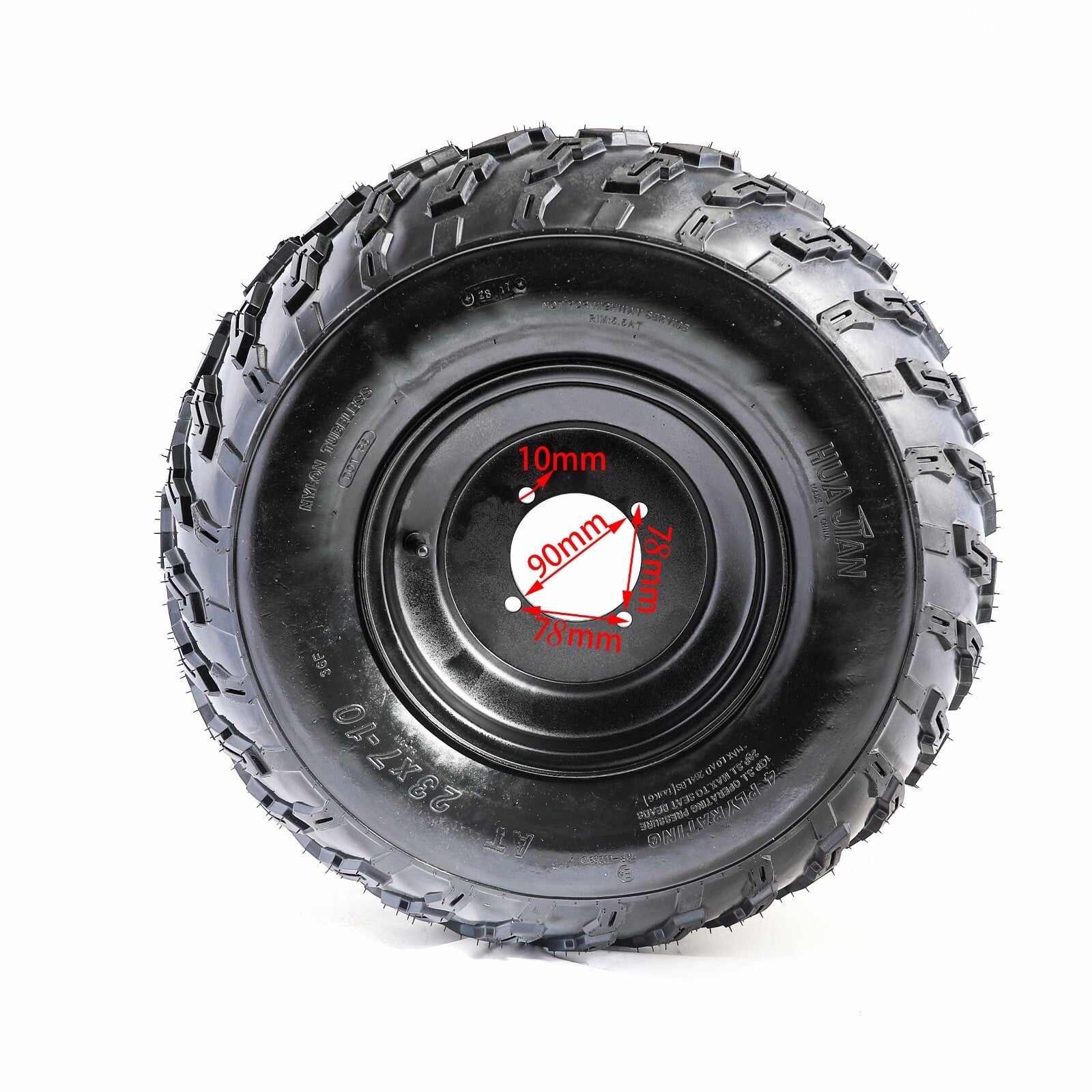 10-inch all-terrain vehicle tire rim 23x7-10 23x7x10 tire wheels suitable for four-wheel off-road vehicles, lawnmowers, and Kazuma go-karts.