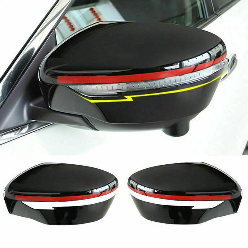 2Gloss Black Rearview Side Mirror Cover Trim for Nissan Rogue X-Trail 2014-2020