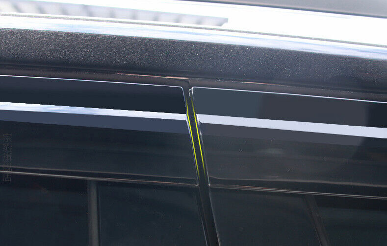 For LR Discovery 5 2017-2024 Black Window Wind Visors Rain Guard Vent Deflectors