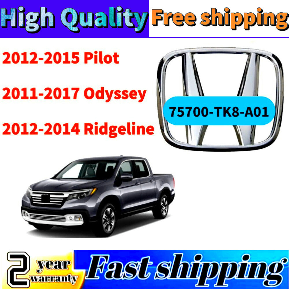 new front grille badge 75700-TK8-A01 for Honda Ridgeline 2012-2014.