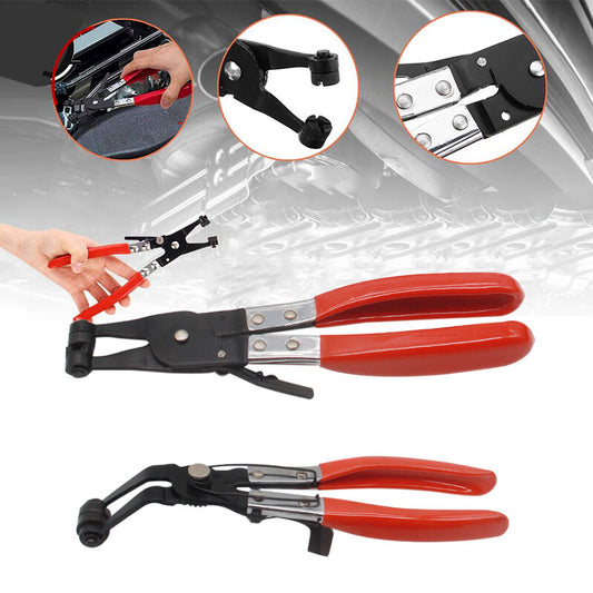 2Pcs Car Water Pipe Hose Flat Band Ring Type Hose Clamp Pliers Removal Hand Tool