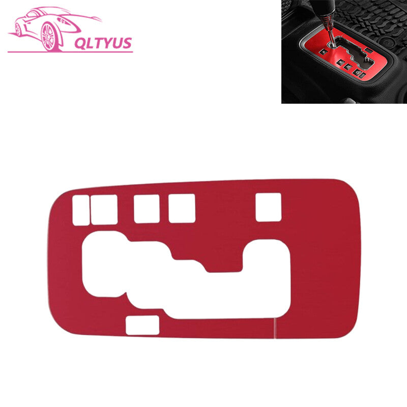 Red Gear Shift Panel Decor Cover Trim Frame for 2011-2017 for Jeep for Wrangler JK JKU