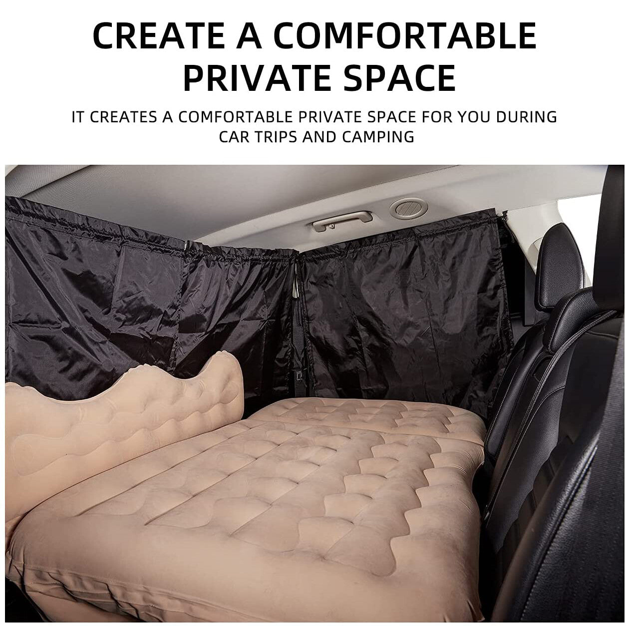 2pcs for Porsche Car SUV Divider Privacy Curtains Side Window Travel Sun Shade