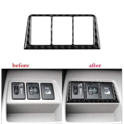 for Toyota RAV4 2006-2012 Soft Carbon Fiber Headlight Switch Panel Cover Trim