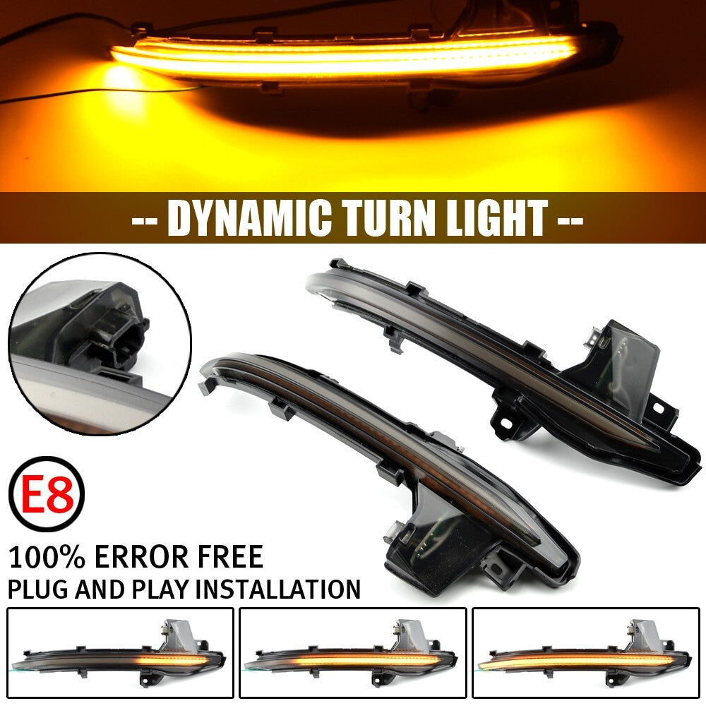 2pcs LED Dynamic Side Mirror Turn Signal Light Assembly for Audi A6 C8 4A A7 4K
