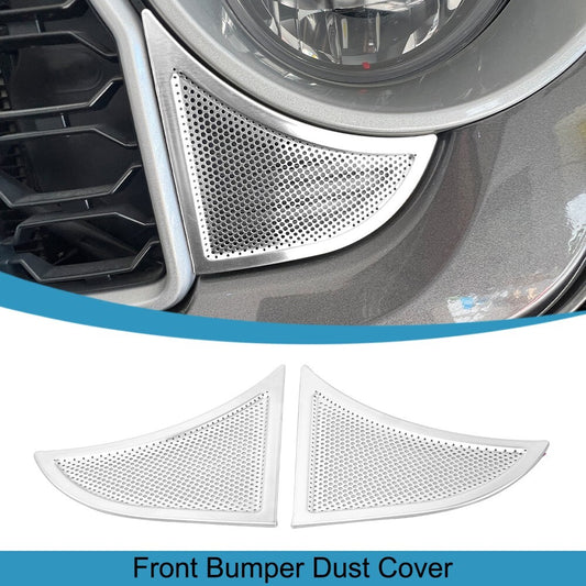 Silver Front Bumper Side Dust Cover Trim Stickers for Jeep for Wrangler JL 2024 Up