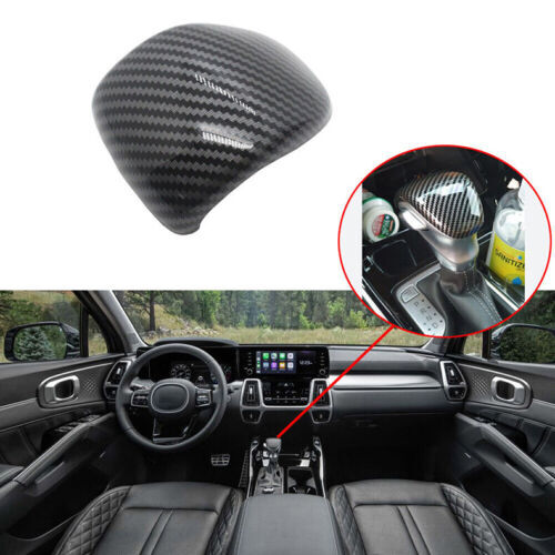 for Kia Sorento 2021-2023 Carbon Fiber Inner Gear Shift Knob Cover Head Trim Cap