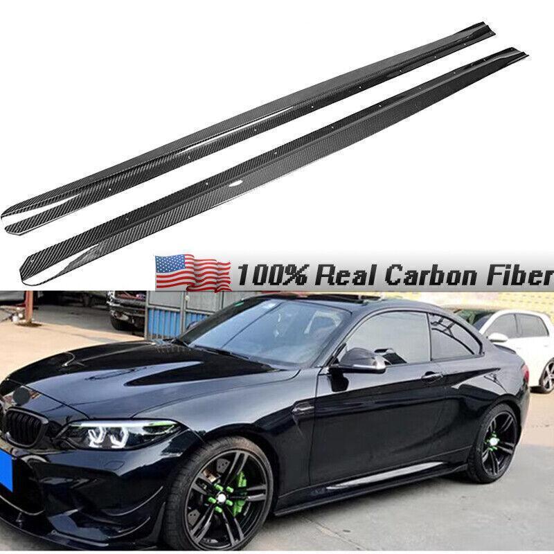Carbon fiber side skirt extension and splitter kit for 2016-2021 for BMW F87 M2 M2C