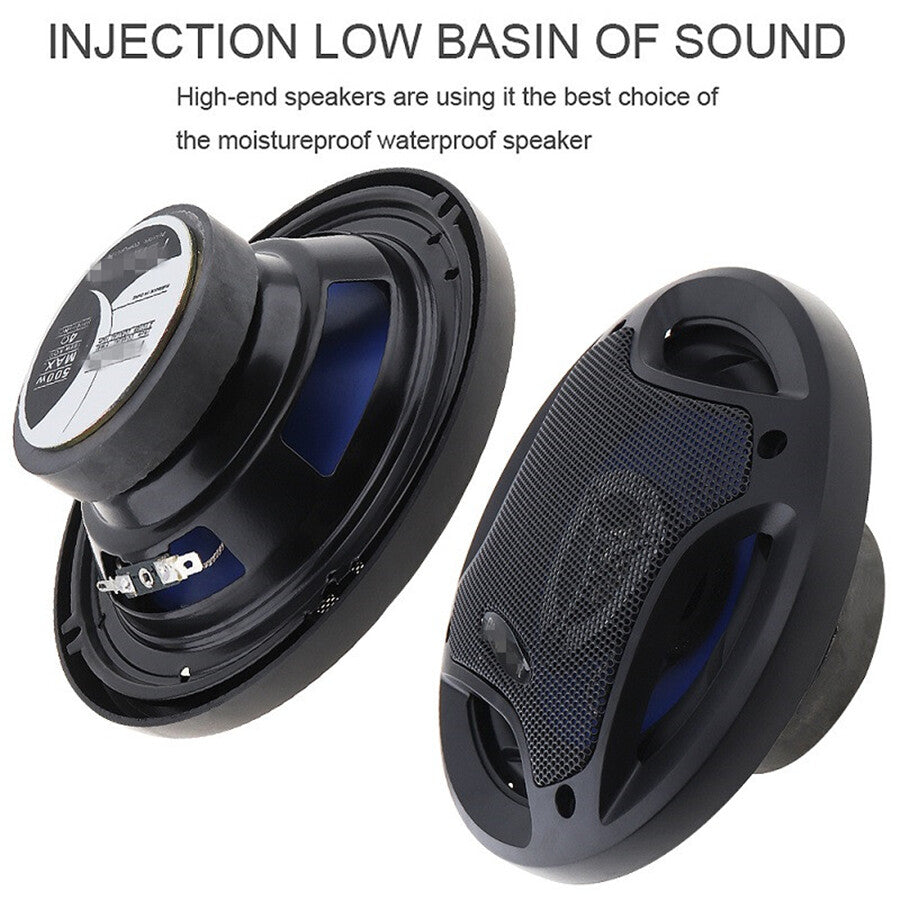 Pair 6.5Inch 500W Full Range Frequency Car Door Audio Music HiFi Coaxial Speaker