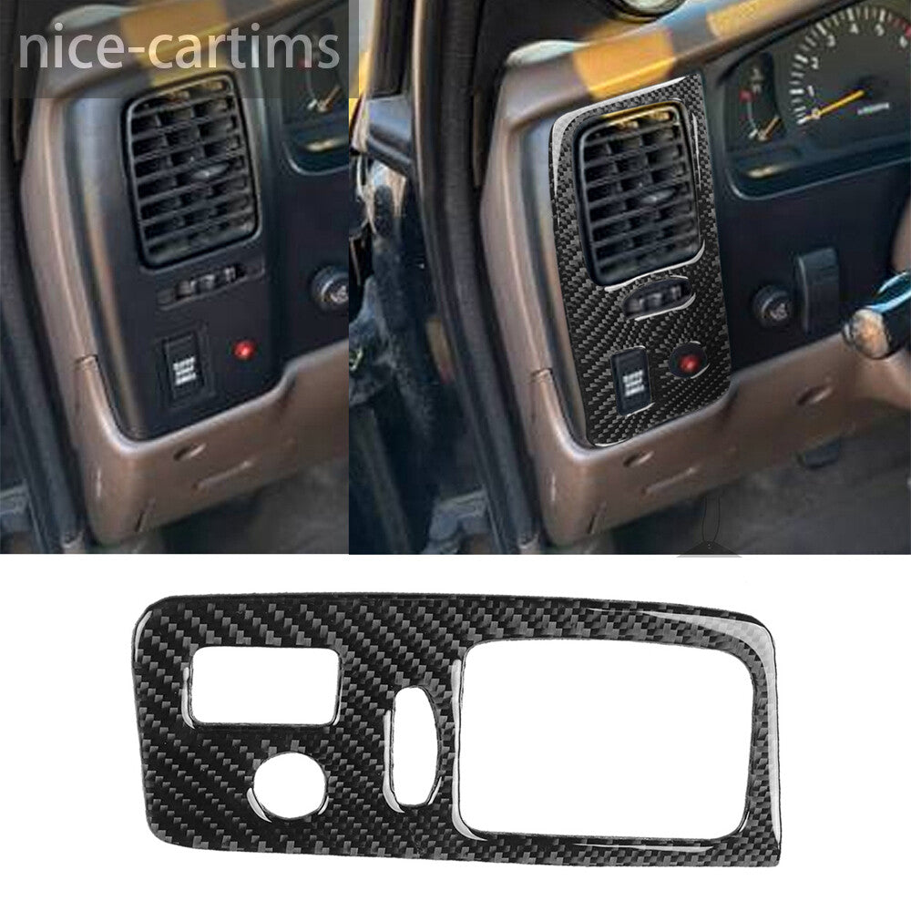 Carbon Fiber Driver's Dashboard Air Vent Outlet Cover for Toyot@ Tacom@ 2001-04