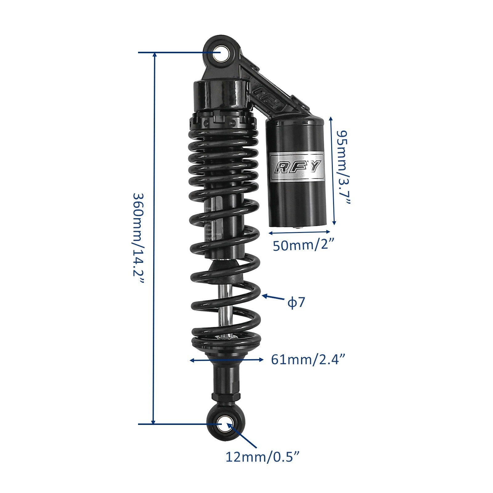 14 360mm Rear Shock Absorber Air Suspension Postie Dirt Bike ATV Quad Buggy