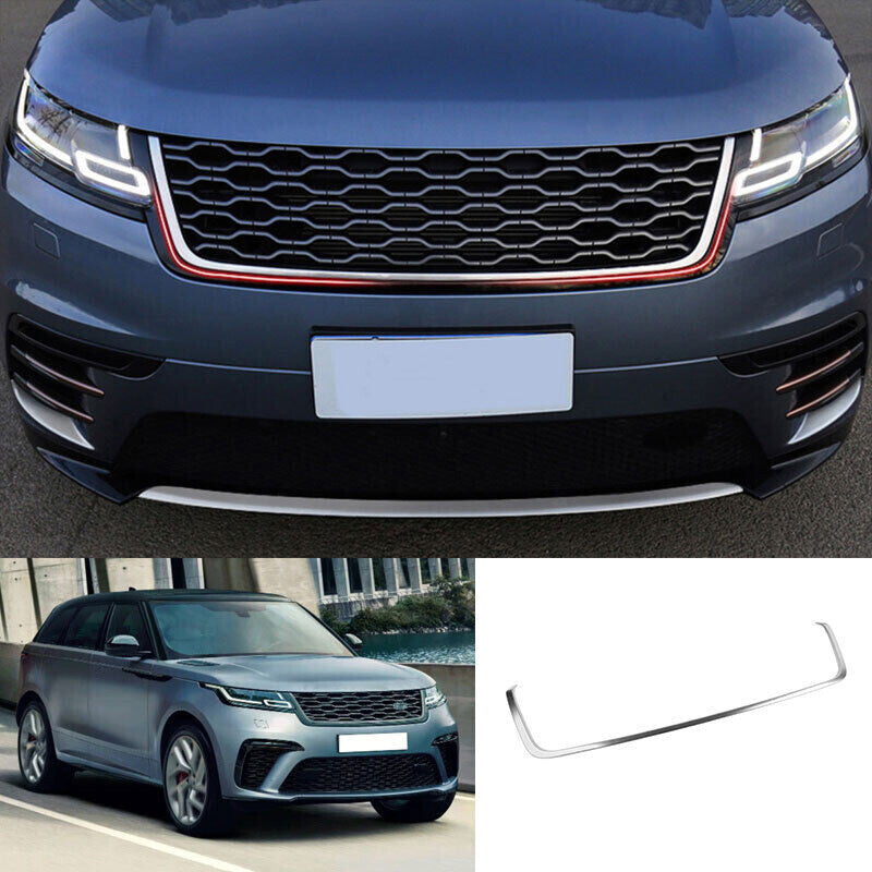 Mesh Grille Frame for Range Rover Velar 2018-2023 Chrome Steel Front Bumper 1pcs